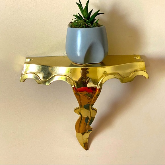 Vintage Wall Decor Vintage Solid Brass Wall Shelf Vintage 98s1990s